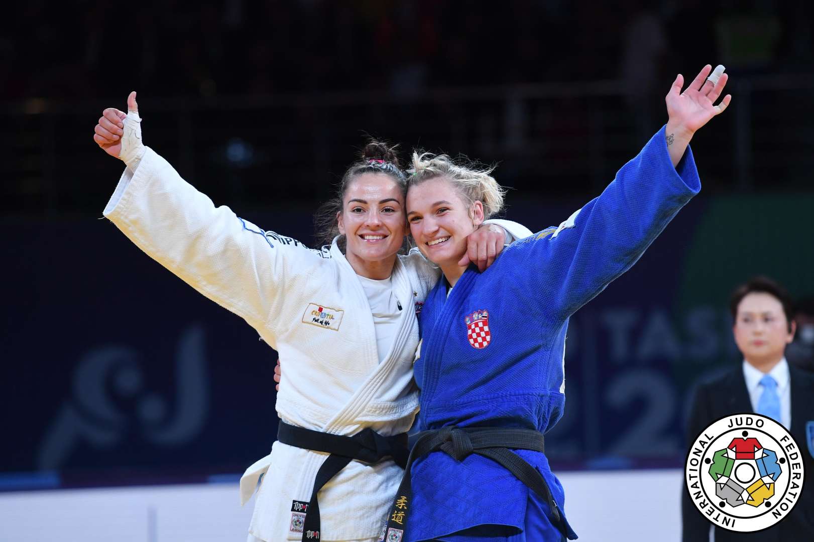 スポーツ モンチッチ　柔道　女の子 standupjudo #日大女子柔道部 #rt 4年生 横山愛海 (体落とし