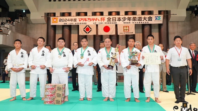 【記録】中学男子の部(準々決勝～決勝)／2024年度マルちゃん杯全日本少年柔道大会