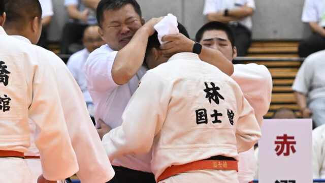 【談話】国士舘高・百瀬晃士監督「選手があきらめていなかった。100回やっても勝てないはずが、101回目が来た」／第74回インターハイ柔道競技 男子団体試合