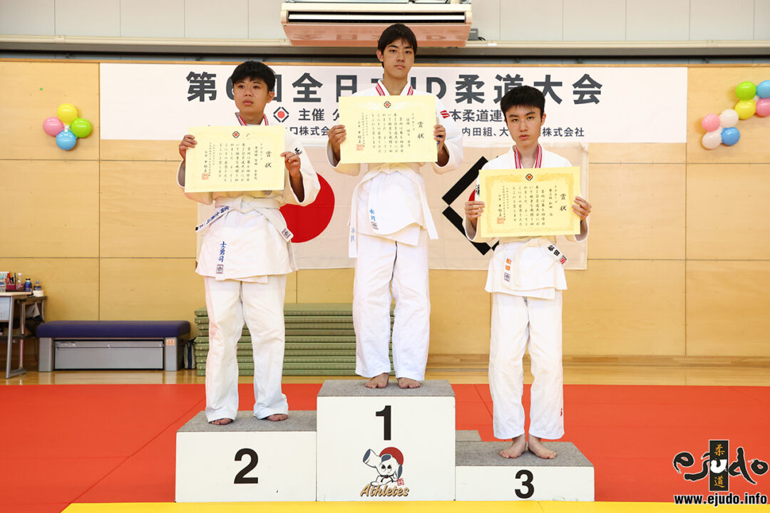 優　勝：長谷川大智(濱名道場)
準優勝：沖田一馬(えびばで柔道クラブ)
第三位：小野力(わらしべ会)