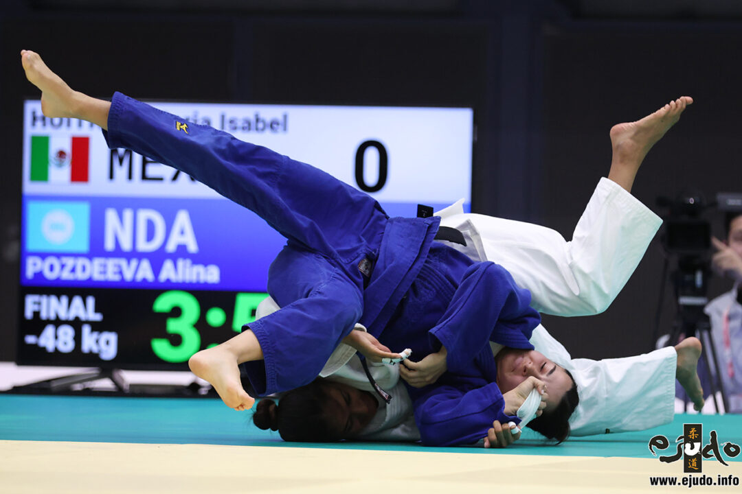 アリーナ・ポズデエワ(中立選手団)〇優勢[有効・袖釣込腰]△マリア＝イサベル・ハイトロン(メキシコ)