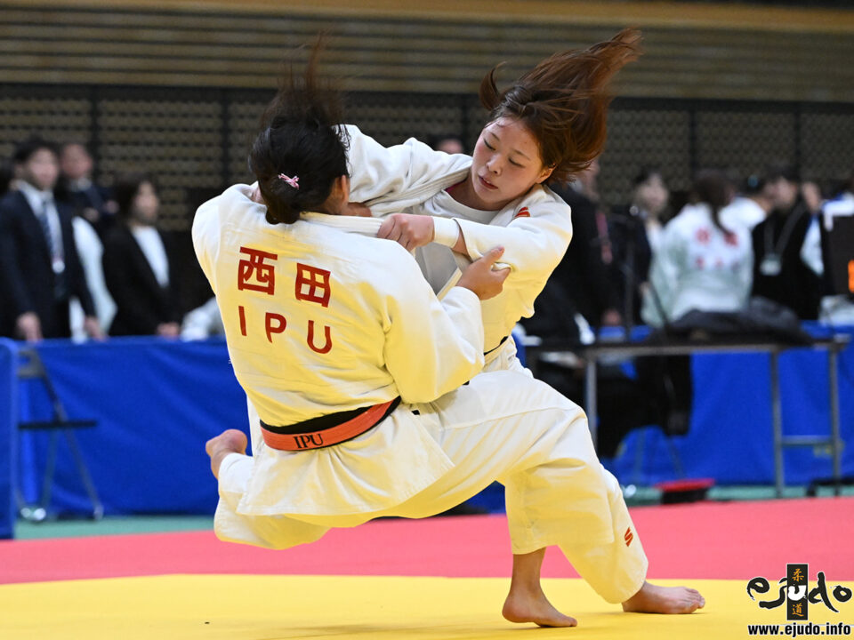 78kg級2回戦、大多和心が西田智里から大内刈「技あり」