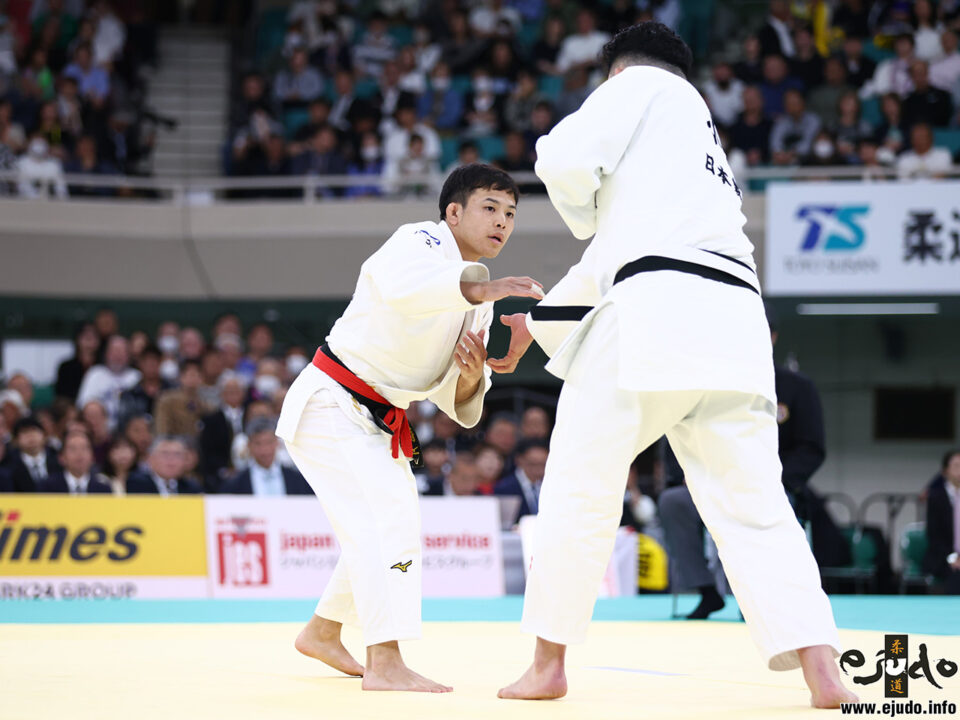 小川竜昂(近畿・日本製鉄)○優勢[有効・内股]△永山竜樹(推薦・パーク24)