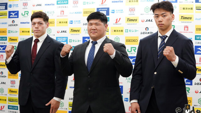 【ニュース】大一番前に有力３選手が会見、連覇目指す香川「全力で楽しむ」／令和8年全日本柔道選手権大会