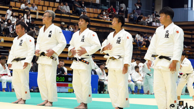 【ニュース】中・高・大の指導者集結、「天理OBチーム」が健闘／第76回全日本実業柔道団体対抗大会・男子第3部