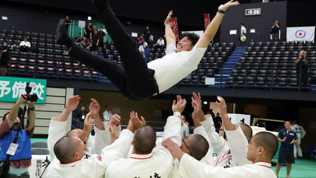 【談話】大成高・渡邊風吹監督「全員で掴んだ初優勝。投げにこだわる姿勢と激しい練習、すべてがここで噛み合った」／第98回金鷲旗高校柔道大会