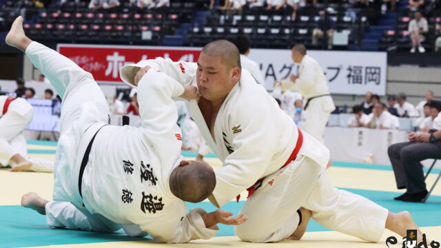 【レポート】ともに大将同士の接戦制す　大牟田と大成、前評判通りの強さで四強へ／第98回金鷲旗高校柔道大会男子②E～Hバート