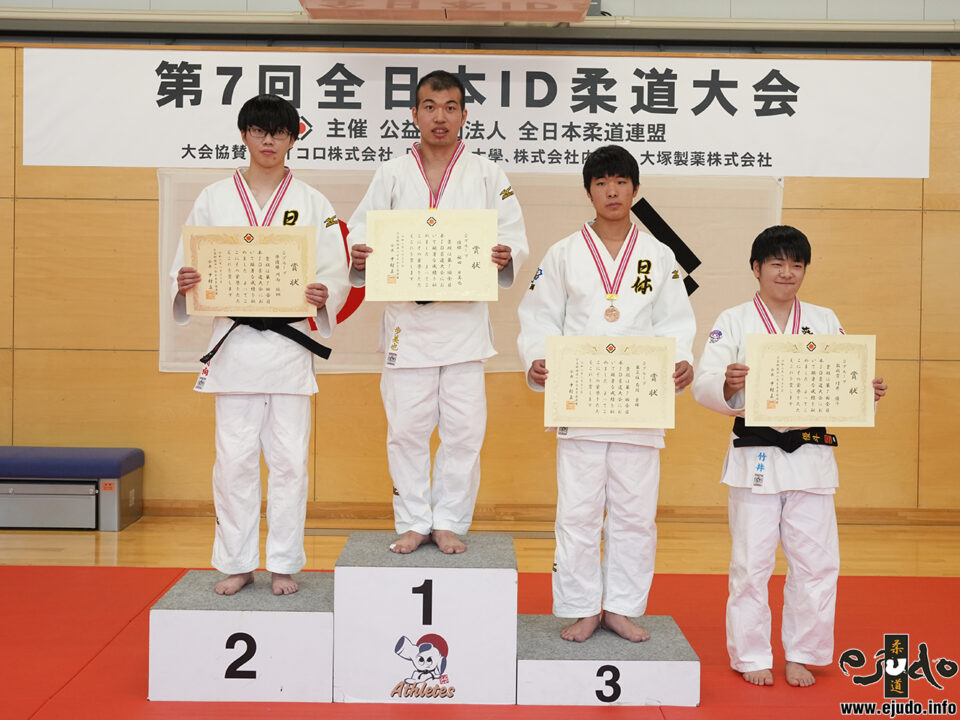 優　勝：福田歩美也(海老名市柔道協会)
準優勝：川向駿翔(日本体育大付高支援学校)
第三位：菊間勇輝(日本体育大付高支援学校)
敢闘賞：竹井優斗(葵陽塾)