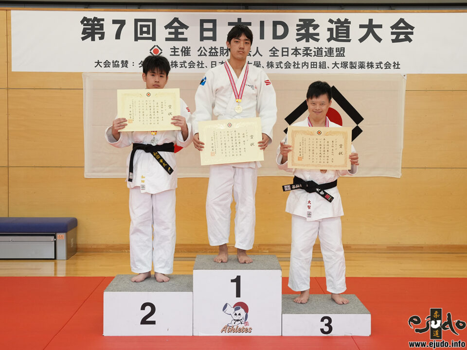 優　勝：棟方水月(えびばで柔道クラブ)
準優勝：和田幸大(えびばで柔道クラブ)
第三位：長谷川大智(濵名道場)