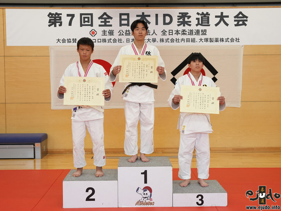 優　勝：小野将寛(弥栄JUDO CLUB)
準優勝：山本龍翔(瀬田柔道会)
第三位：諸田幸音(日本体育大附高支援学校)