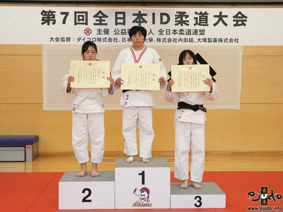 優　勝：樋口綾子(やわら道場)
準優勝：川尻汐(御殿場西高)
第三位：宝正愛歩(ユニバーサル柔道アカデミー島根)