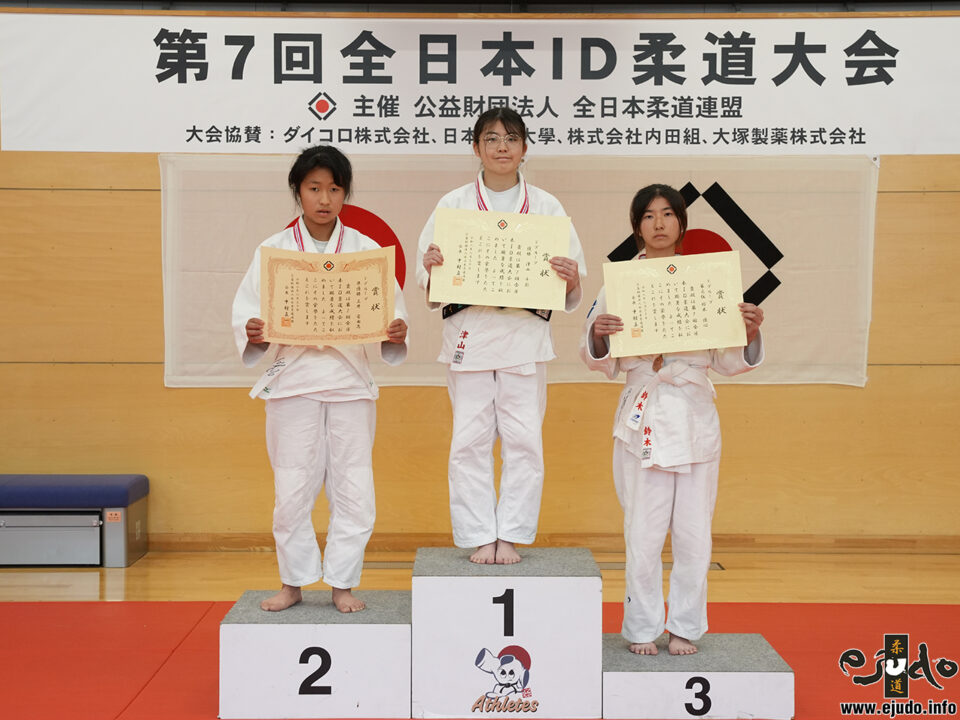優　勝：津山千彰(しばすたスポーツクラブ)
準優勝：三井愛由花(武蔵塾)
第三位：鈴木優心(えびばで柔道クラブ)