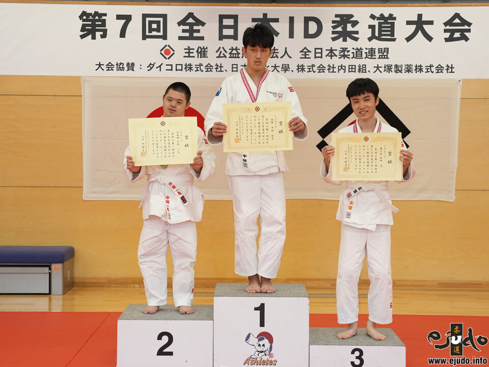 優　勝：中田悠馬(えびばで柔道クラブ)
準優勝：沖田一馬(えびばで柔道クラブ)
第三位：松田尚(濵名道場)