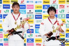 78kg級成績上位者。優勝の黒田亜紀と2位の杉村美寿希。