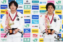 48kg級で優勝した吉岡光と準優勝の吉田涼。